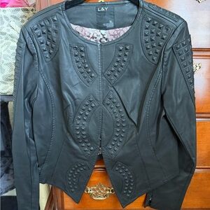 Black Studded Women's Blazer